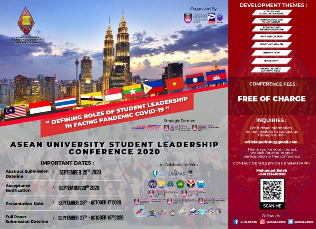 ASEAN STUDENT LEADERSHIP CONFERENCES AUSL2020 – UiTM News Hub