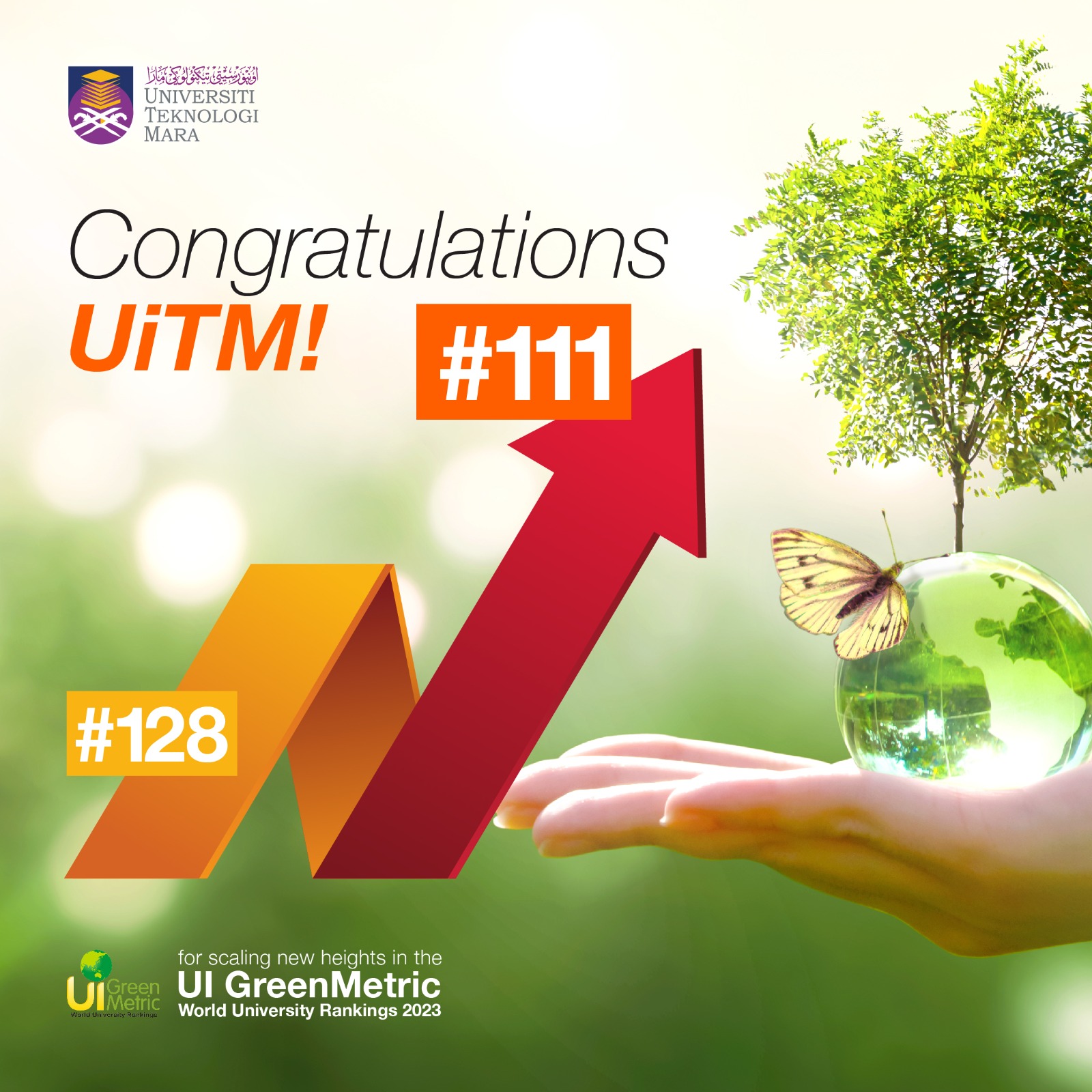 UiTM Mendaki 17 Anak Tangga Dalam UI GreenMetric World University ...