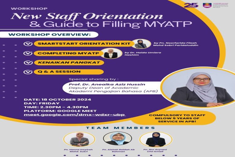 SmartStart Workshop: New Staff Orientation and Guide to Filling MyATP