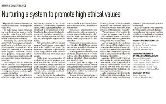 (Isentia) Nurturing A System To Promote High Ethical Values
